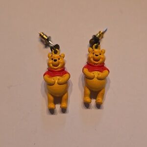 Vintage Winnie the Pooh Stud Dangle Earrings